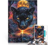 Puzzle da 1000 pezzi per adolescenti Dipingere a colori la pantera nera Gioco educativo per famiglie Collezione di artisti, Belle arti 38x26cm