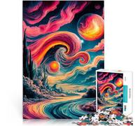 Puzzle da 1000 pezzi per adolescenti Dipingere nel mondo rosa Giochi educativi Decorazione della casa Lista dei desideri con Babbo Natale 75x50cm