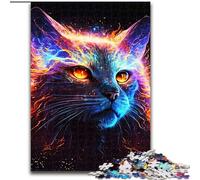 Puzzle da 1000 pezzi per adolescenti,dipingi il muso di un gatto arcobaleno,giocattolo a forma di elefante,gioco intellettuale,regalo di compleanno,regali,arte murale per dai 14 anni in su 50x75cm