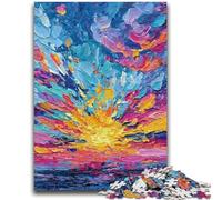 Puzzle da 1000 pezzi per adolescenti, dipinto a olio del cielo, puzzle da 1000 pezzi, interessante riduzione dello stress, interazione genitore-figlio (75x50cm)