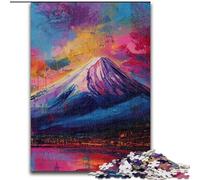 Puzzle da 1000 pezzi per adolescenti, dipinto a olio del Monte Fuji, analisi e logica con pezzi completamente interconnessi e di forma casuale, per bambini dai 14 anni in su (dimensioni 50x75cm)