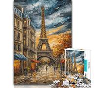 Puzzle da 1000 pezzi per adolescenti, dipinto a olio della Torre Eiffel, giochi e giocattoli, ideali come regali per tutta la famiglia, adatti per bambini di età compresa tra 38 e 26cm