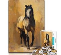 Puzzle da 1000 pezzi per adolescenti, dipinto a olio di cavalli, puzzle da 1000 pezzi, gioco a quiz, decorazione da parete, regali unici per compleanno e Natale (dimensioni 38x26cm)