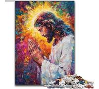 Puzzle da 1000 pezzi per adolescenti, dipinto a olio di Gesù, divertimento per tutta la famiglia, ideale come regalo per tutta la famiglia dai 14 anni in su (dimensioni 26x38cm)