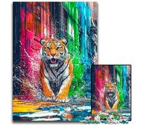 Puzzle da 1000 pezzi per adolescenti, dipinto a olio di tigre, ideale come regalo per la casa, giocattolo stimolante per tutta la famiglia, perfetto per le serate di gioco, 50x75cm