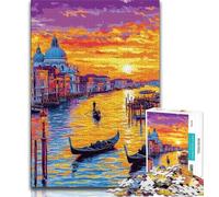 Puzzle da 1000 pezzi per adolescenti dipinto a olio di Venezia puzzle da 1000 pezzi antistress per ammazzare il tempo vacanza in casa lista dei desideri con Babbo Natale 75x50cm