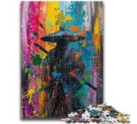 Puzzle da 1000 pezzi per adolescenti, dipinto a olio su tela, raffigurante un samurai ninja, con poster abbinato e foglio di quiz per bambini dai 14 anni in su (38x26cm)