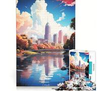 Puzzle da 1000 pezzi per adolescenti dipinto ad olio di Orlando gioco divertente allena la mente e le mani migliora l'amore tra le coppie 38x26cm