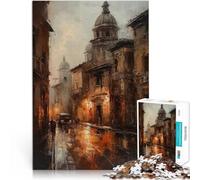 Puzzle da 1000 pezzi per adolescenti Dipinto ad olio di Roma Allena il tuo cervello e le tue mani Lista dei desideri con Babbo Natale 52x38cm