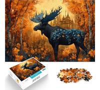 Puzzle da 1000 pezzi per adolescenti Dipinto astratto Alce giocattoli educativi per l'apprendimento Adatto per la decorazione del desktop 38x52cm