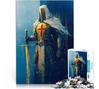 Puzzle da 1000 pezzi per adolescenti Dipinto del cavaliere templare Gioco rompicapo Ogni pezzo è unico - Gioco divertente e stimolante per tutta la famiglia 75x50cm