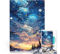 Puzzle da 1000 pezzi per adolescenti Dipinto di notte stellata giochi divertenti per famiglie perché è ideale come regalo per tutta la famiglia 52x38cm