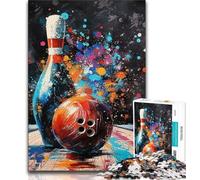 Puzzle da 1000 pezzi per adolescenti, dipinto di palla da bowling, puzzle per adulti, antistress, sfida difficile, regali di Babbo Natale segreto (dimensioni 38x26cm)