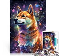 Puzzle da 1000 pezzi per adolescenti Dipinto di Shiba Inu Giochi educativi Decorazione della casa Adatto per la decorazione del desktop 75x50cm