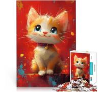 Puzzle da 1000 pezzi per adolescenti Dipinto di un gattino carino Giocattoli di gioco impegnativi Collezione di artisti, Belle arti 38x26cm