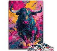 Puzzle da 1000 pezzi per adolescenti, dipinto di un toro, per bambini dai 14 anni in su, gioco a quiz, attività divertenti da fare a casa, regalo di compleanno, regali da viaggio, 50x75cm