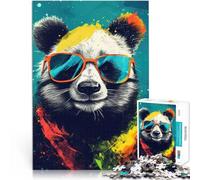 Puzzle da 1000 pezzi per adolescenti Divertimento estivo con l'orso panda Giocattoli da gioco offerte come regali per tutta la famiglia 38x26cm
