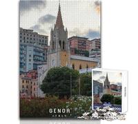 Puzzle da 1000 pezzi per adolescenti, divertimento in famiglia a Genova e serata di giochi, giocattoli antistress difficili, dimensioni 38x26cm