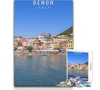 Puzzle da 1000 pezzi per adolescenti, divertimento in famiglia a Genova e serata di giochi, giocattoli antistress difficili, dimensioni 38x26cm