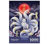 Puzzle Da 1000 Pezzi Per Adolescenti Divine Kitsune in Lunar Bloom Puzzle Per Adolescenti, Rompicapo, Gioco Di Modelli, Assemblaggio, Unici, Compleanno E Regali 38x26cm/1000pcs
