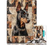 Puzzle da 1000 pezzi per adolescenti Doberman Pinscher Collage Teenager Jigsaw Puzzle Relax Games è ideale come regalo per tutta la famiglia 75x50cm