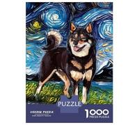 Puzzle Da 1000 Pezzi Per Adolescenti Dog Starry Night Shiba Inu Puzzle Per Adolescenti Giocattoli Fai Da Te Corsa Di Velocità Manuale Regali Unici Per Compleanno E Natale 52x38cm/1000pcs