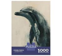 Puzzle Da 1000 Pezzi Per Adolescenti Dolphin Harmony Puzzle Per Adulti Giocattoli Antistress Sfida Difficile Impegnativo Da Completare 38x26cm/1000pcs