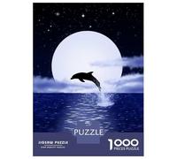 Puzzle Da 1000 Pezzi Per Adolescenti Dolphin over The Moon Puzzle Per Adulti Gioco Per Famiglie Antistress Regali Di Compleanno E Unici 52x38cm/1000pcs