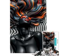 Puzzle da 1000 pezzi per adolescenti donna africana giocattolo moderno gioco educativo rompicapo per tutta la famiglia regalo per compleanni (dimensioni 75x50cm)