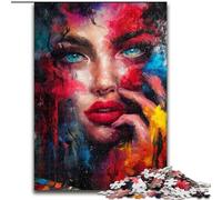 Puzzle da 1000 pezzi per adolescenti, donna africana, gioco stimolante e gioco in famiglia, un'opera d'arte per bambini dai 14 anni (dimensioni 50x75cm)