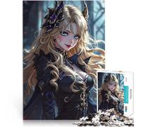 Puzzle da 1000 pezzi per adolescenti Donna anime con gli occhi azzurri Sollievo dallo stress è ideale come regalo per tutta la famiglia 75x50cm