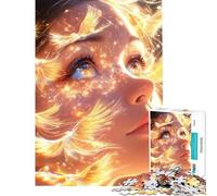 Puzzle da 1000 pezzi per adolescenti Donna Celeste con Luce Dorata Sfida di Intelligenza Giocattolo Avvincente Giochi Rilassanti Decorazione da Parete Ottimo Regalo e Giocattolo (Dimensioni 38x26cm)