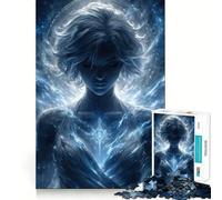Puzzle da 1000 pezzi per adolescenti,Donna Celeste in Blu Energia,Gioco di Incastri Precisi,Divertente Stimolante per la Mente,Gioco Accogliente,Regalo di Compleanno (38x52cm)
