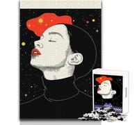 Puzzle da 1000 pezzi per adolescenti, donna che guarda le stelle, giocattolo, gioco intellettuale, vacanze, ammazzare il tempo, regali di Babbo Natale segreto, dimensioni 38x26cm
