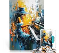 Puzzle da 1000 pezzi per adolescenti Donna che suona il pianoforte Difficile Duro Decorazione murale Regali unici per compleanno e Natale 38x26cm