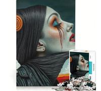 Puzzle da 1000 pezzi per adolescenti donna con lacrime di sangue giochi educativi corsa a tempo collezione d'artista belle arti 38x52cm