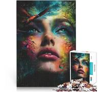 Puzzle da 1000 pezzi per adolescenti Donna con occhio paesaggistico Gioco rompicapo Ogni pezzo è unico - Gioco divertente e stimolante per tutta la famiglia 52x38cm
