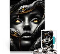 Puzzle da 1000 pezzi per adolescenti Donna con serpenti per il giocattolo di sfida del gioco educativo Lista dei desideri con Babbo Natale 52x38cm