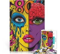 Puzzle da 1000 pezzi per adolescenti Donna dell'arte che si dissolve Gioco a quiz Decorazione murale Regali unici per compleanno e Natale 75x50cm