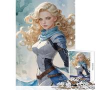 Puzzle da 1000 pezzi per adolescenti donna guerriera bionda giocattolo educativo regalo per donne e uomini gioco educativo impegnativo da completare dimensioni 38x52cm