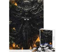 Puzzle da 1000 pezzi per adolescenti donna guerriera fantasy dark giocattoli antistress regali di Babbo Natale segreto gioco pratico interazione genitore-figlio dimensioni 50x75cm