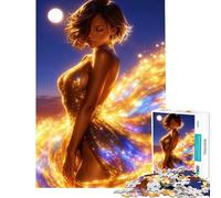 Puzzle da 1000 pezzi per adolescenti donna in abito scintillante divertimento a casa decorazioni artistiche per la casa giochi per famiglie adatto a persone dai 14 anni in su (38x52cm)