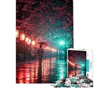 Puzzle da 1000 pezzi per adolescenti donna in kimono sotto i ciliegi in fiore puzzle per adulti giochi rilassanti migliora la memoria regalo per amici e familiari (dimensioni 50x75cm)