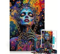 Puzzle da 1000 pezzi per adolescenti,donna incatenata in stile psichedelico,incastro perfetto,gioco di concentrazione mentale,svago,regalo di Natale (38x26cm)