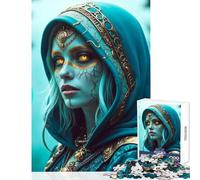 Puzzle da 1000 pezzi per adolescenti Donna mistica con cappuccio Giocattoli fai da te Regali per donne Uomini Gioco pratico Migliora l'amore tra coppie Dimensioni 50x75cm