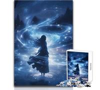 Puzzle da 1000 pezzi per adolescenti, donna mistica nel vortice blu, giocattolo, gioco intellettuale, migliora la memoria, regalo di compleanno, dimensioni 50x75cm