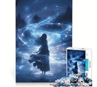 Puzzle da 1000 pezzi per adolescenti Donna mistica nel vortice blu giochi educativi assemblaggio di modelli collezione d'artista belle arti 50x75cm