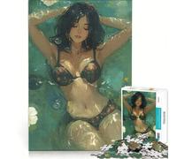 Puzzle da 1000 pezzi per adolescenti "Donna nell'acqua" gioco educativo divertente antistress collezione d'artista opera d'arte 38x26cm