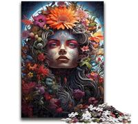 Puzzle da 1000 pezzi per adolescenti, donna psichedelica e felice, per età pari o superiore a 14 anni, giocattolo educativo intellettuale decomprimente, ottimo regalo, 50x75cm