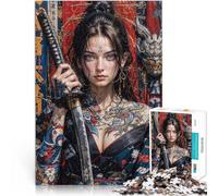 Puzzle da 1000 pezzi per adolescenti Donna samurai giapponese Gioco intellettuale giocattolo è ideale come regalo per tutta la famiglia 75x50cm